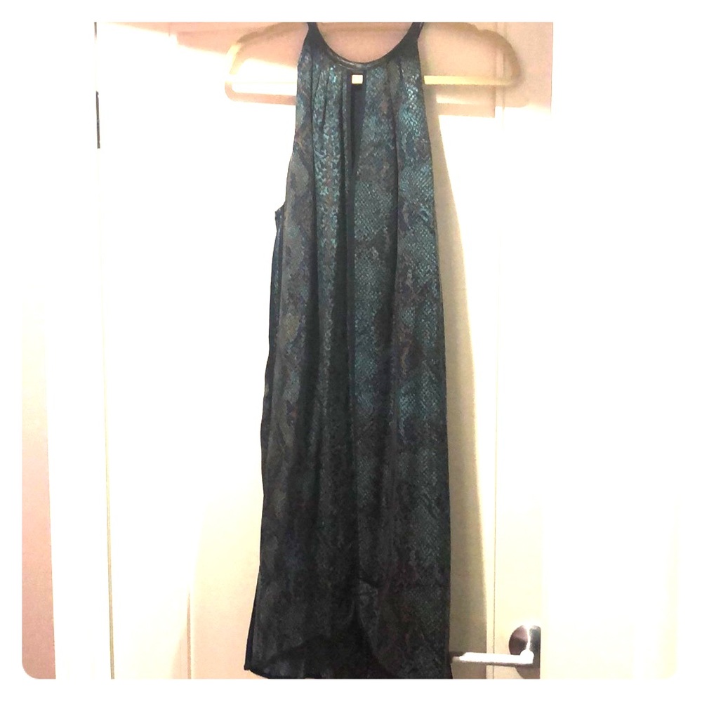 Rebecca Taylor sleeveless dress with leather trim